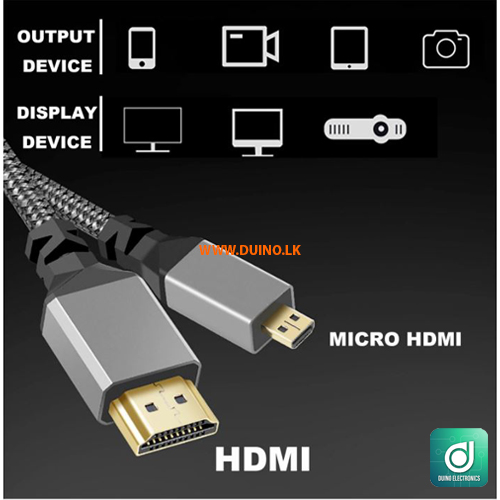 High-Speed Micro HDMI to HDMI 4K Cable Converter R5 GoPro HERO Camera