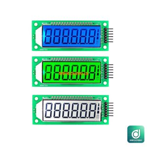6 Bit 8 Segment Digital LCD Display Module (White Green Blue Backlight)