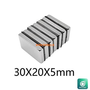 30x10x5mm Neodymium sheet Magnet N35 Super Strong Block *1PCS
