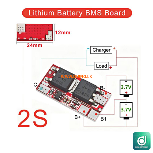 2S BMS 25A Battery Protection Circuit Board Charging Module