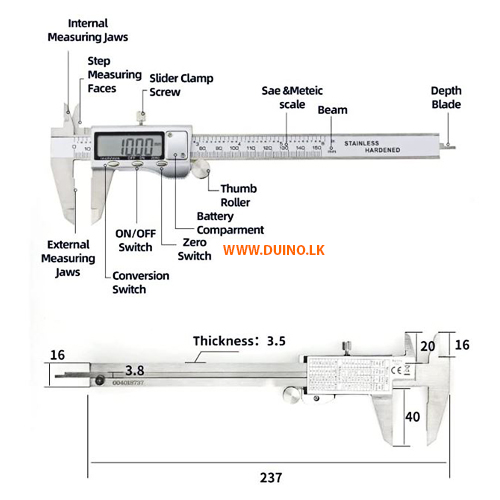 0-150mm Stainless Steel Digital Vernier Caliper High Quality
