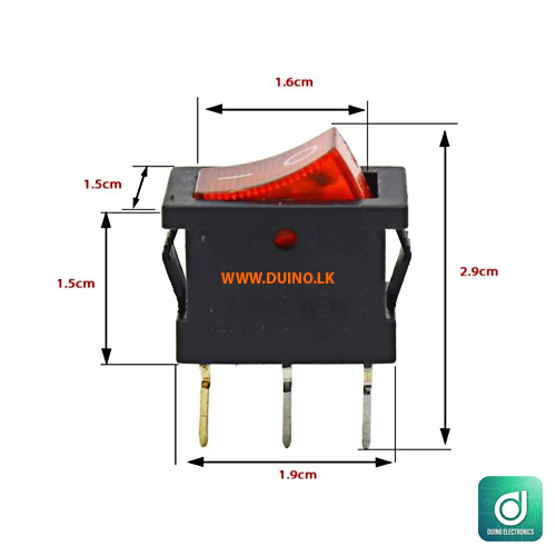 KCD1 6a 250v 3 Pin Spst Rocker Switch With Indicator